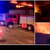 Incendiu violent la Pitești. Zeci de persoane evacuate dintr-un restaurant