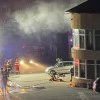 Incendiu la hotelul stadionului din Alba Iulia/Mai mulți sportivi, evacuaţi de pompieri – VIDEO