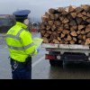 Un bărbat de 30 de ani din Drăgoiești a încercat să fenteze Poliția încărcînd în autoutilitară o cantitate mai mare de lemn față de cea din acte