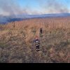 Incendiu de proporţii care se manifestă pe 150 de hectare de vegetaţie uscată, la Buzău