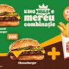 King Deals de la Burger King e mereu combinație. Alege-ți combo-ul preferat la 9,90 lei.