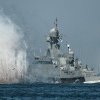 Momentul în care corveta rusă Ivanoveț a fost lovită și a explodat în largul coastei Crimeei. VIDEO