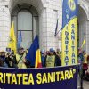Sindicaliștii din sănătate pichetează Ministerul Sănătății. 15 membri din Neamț participă la acțiune