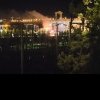 VIDEO Incendiu violent la Hidrocentrala Porţile de Fier 1, joi seară. Nu s-au înregistrat victime