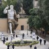 GALERIE FOTO Statuia colosală a împăratului Constantin a fost reconstituită și dezvelită marți la Roma