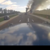 (video) Momentul în care un avion se prăbușește pe o autostradă în Florida. Imagini filmate de camera de bord a unei mașini
