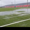 La nici două săptămâni de la omologarea noii baze sportive din Aiud, aceasta a fost inundată la prima ploaie mai serioasă