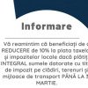 ANUNȚ DE INTERES PUBLIC făcut de Primăria Văcărești: Reducere de 10% pentru cei care își achită taxele locale până la 31 martie 2024 