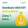 Programul de distribuție gratuită a sacilor galbeni destinațicolectării deșeurilor reciclabile – Zona 1 rural