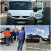 FOTO/VIDEO: Mașina și municitorii Primăriei Bistrița, în curtea consilierului local Cristian Munthiu (PNL)! Îl ajutau să-și mute catrafusele