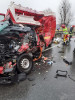 FOTO - Accident teribil la Cluj: un bărbat a murit, după coliziunea dintre o autoutilitară și un autotren