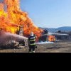 Incendiu la un depozit de materiale de construcții din Satu Mare Au ars sute de paleți