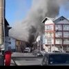 VIDEO - Incendiu puternic în Pitești, lângă o grădiniță
