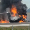 VIDEO | Scenă dramatică pe o autostradă din Florida: un avion se prăbușește în flăcări, ucigând mai multe persoane aflate la bord