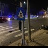 FOTO: Accident la Alba Iulia. Tânăr care circula cu motocicleta, rănit grav după impact cu un autoturism