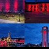 FOTO: Clădiri și spații publice din Alba Iulia, iluminate în roșu. Mesaj de Ziua europeană a numărului de urgență 112