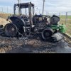 Un tractor a luat foc la o fermă din Turnu