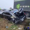 Dâmbovița: Impact violent între un TIR și un autoturism! O persoană a fost evaluată medical, dar a refuzat transportul la spital
