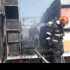 Incendiu la un autocamion apicol la Găești! O persoană a făcut atac de panică