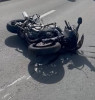 Accident rutier intre o masina si o motocicleta, in Navodari, judetul Constanta. Pompierii au intervenit (FOTO)