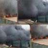 Incendiu violent la un service auto din localitatea Ceamurlia de Jos, judetul Tulcea (GALERIE FOTO+VIDEO)