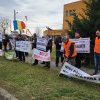 VIDEO. Protest al sindicaliștilor în fața sediului STPT