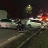 Accident în Florești du două mașini și un autobuz