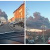 Incendiu puternic pe Calea Baciului, Cluj-Napoca! Arde depozitul Kazan. Oamenii s-au alertat - FOTO