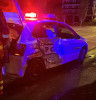 Mașină de poliție din Cluj, lovită de un șofer fugar! Până la urmă l-au ”parcat” în arest
