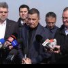 Marcel Ciolacu și Sorin Grindeanu la șantierul de infrastructură rutieră pentru Lotul 2 Domnești Târg – Răcăciuni din Autostrada A7