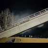 A început demolarea pasajului de cale ferată de peste DN1, în zona Câmpina / Structura risca să se prăbuşească – FOTO, VIDEO