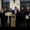(VIDEO) Protest AUR la sediul Ministerului de Interne