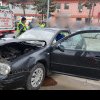 Accident între un autocar și un autoturism pe str. Traian Vuia din Suceava. În autocar se aflau patru persoane (FOTO)