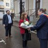 Ambasadoarea SUA primită cu flori de președintele Gheorghe Flutur