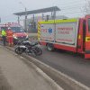 Ciocnire între o motocicleta și un autoturism la Scheia. Motociclistul este monitorizat medical. Trafic blocat pe ambele sensuri