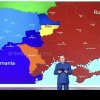 Medvedev a ținut un discurs cu o hartă în spatele său în care România avea teritorii din Ucraina și se învecina cu Rusia