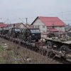 Tren cu zeci de vehicule militare, surprins la granița cu Ucraina. Explicația MApN - VIDEO