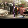 Accident în Bucureşti. Ambulanţă SMURD, răsturnată după o ciocnire cu un autoturism