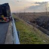 Circulaţie îngreunată după ce un tir a ars pe autostrada A1, în Timiş
