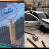 Un polițist din Turnu Măgurele a urcat beat la volan și s-a oprit cu mașina într-un gard. Accidentul, surprins de o cameră video
