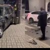 (video) Un Mercedes, proiectat pe trotuar, după ce s-a tamponat cu o mașină de taxi în centrul capitalei