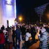 Foști angajați au protestat în fața Teatrului din Târgu Jiu