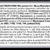 S.C. ELECTROPUTERE SRL pentru S.C. Nissa Manufacture S.R.L. anunță depunerea solicitării de emitere a acordului de mediu