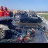 UPDATE (VIDEO) Accident cu patru victime în Bucovăț. Un autoturism a luat foc