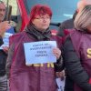 (VIDEO) Poștașii gorjeni protestează la Târgu Jiu