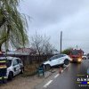 Pe DN 72 Târgoviște-Ploiești, o șoferiță a  părăsit partea carosabilă și a acroșat un autoturism care era staționat