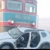 Accident între un tren şi un autoturism în comuna Albeşti - Două tinere au fost transportate la spital