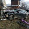 Accident pe DN 1, în localitatea Ciolpani din judeţul Ilfov - Conducătorul unui autoturism a pierdut controlul direcţiei şi a intrat în coliziune un stâlp