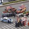 O ambulanță cu pacient s-a răsturnat într-o intersecție din Sectorul 5 (video)