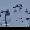 VIDEO - Clipe de groază: Momentul în care un grup de turiști e surprins în telescaun, în Alpii italieni, de rafale cu o viteză de 110 km/h